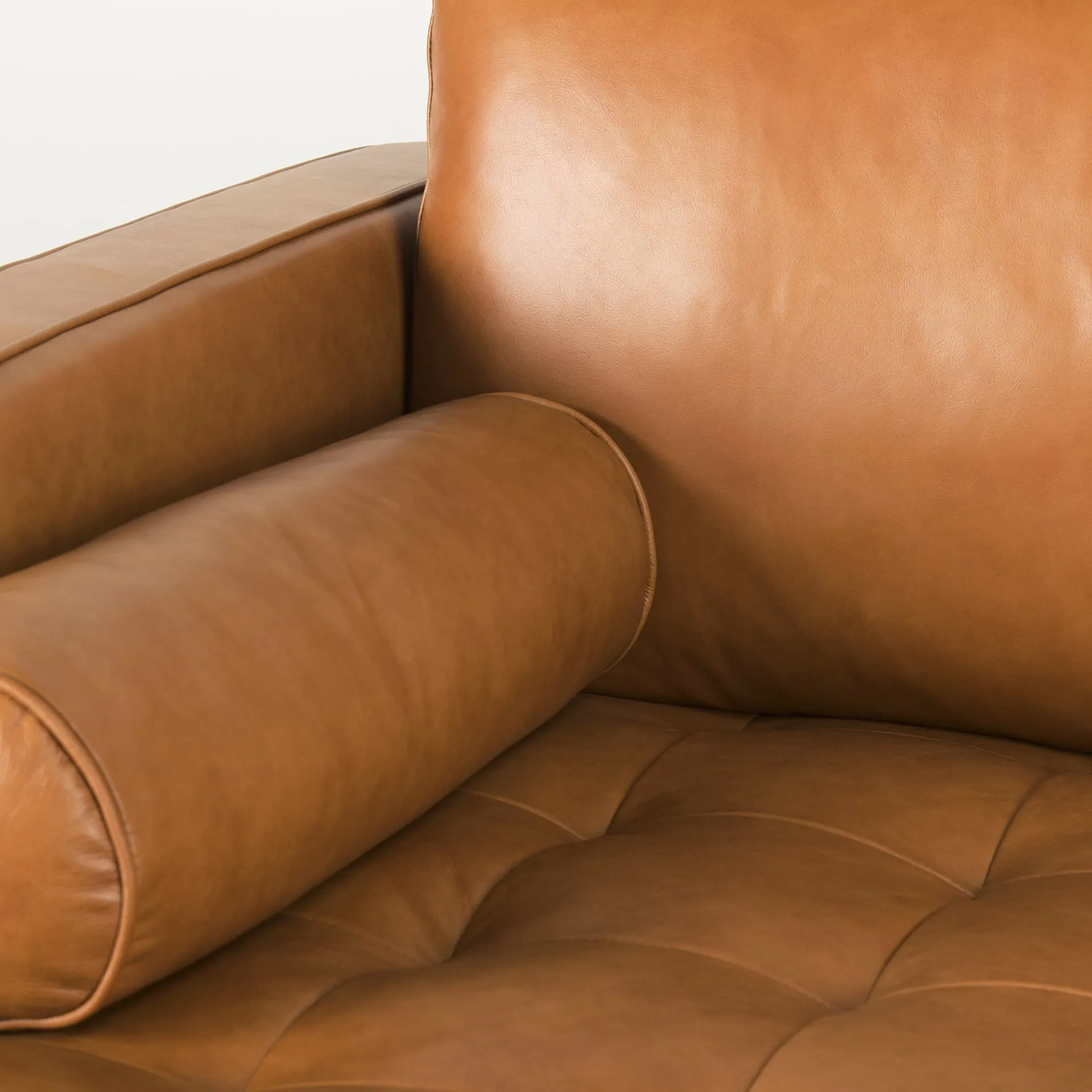 Arne Sofa Sectional in Tan Leather | Left Chaise