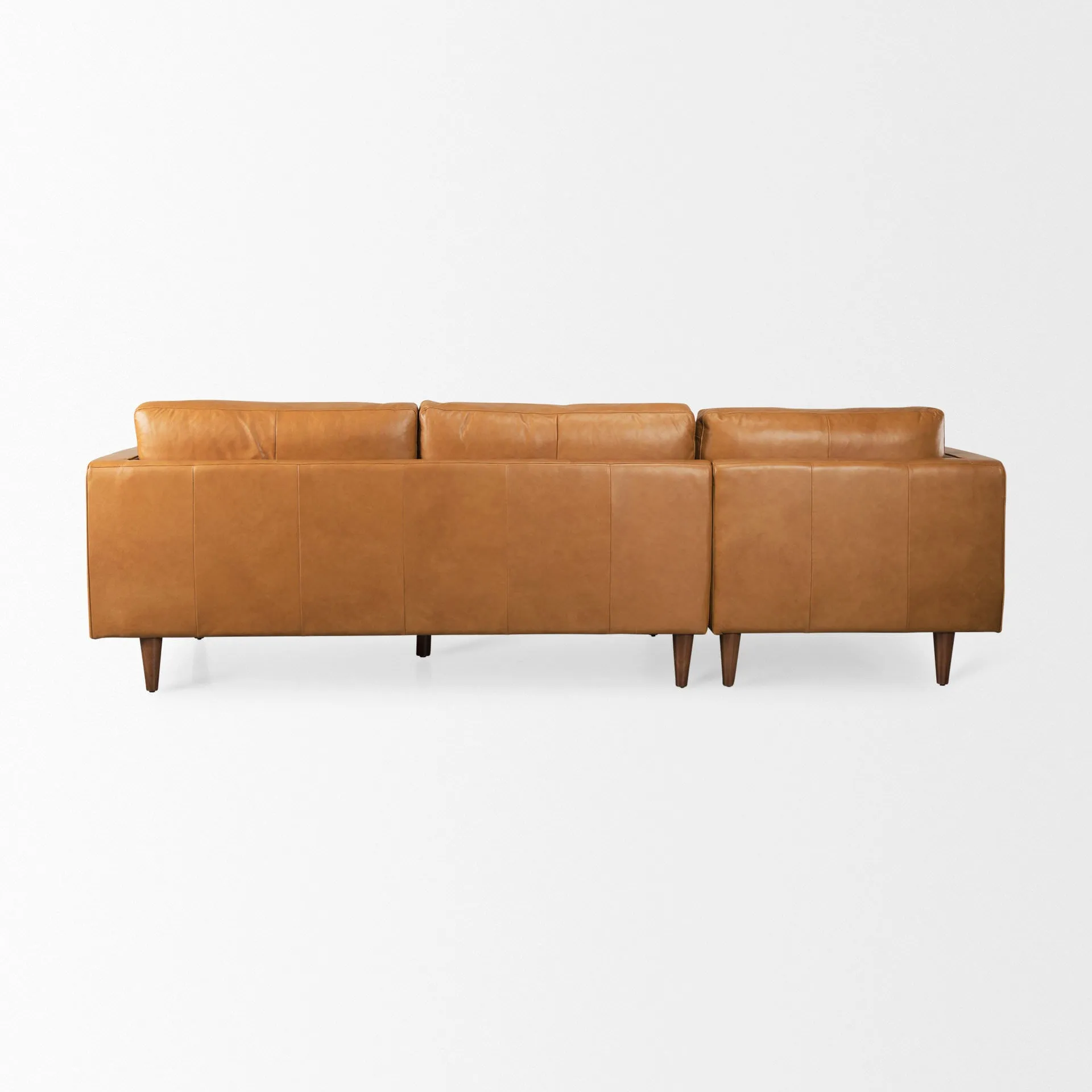 Arne Sofa Sectional in Tan Leather | Left Chaise