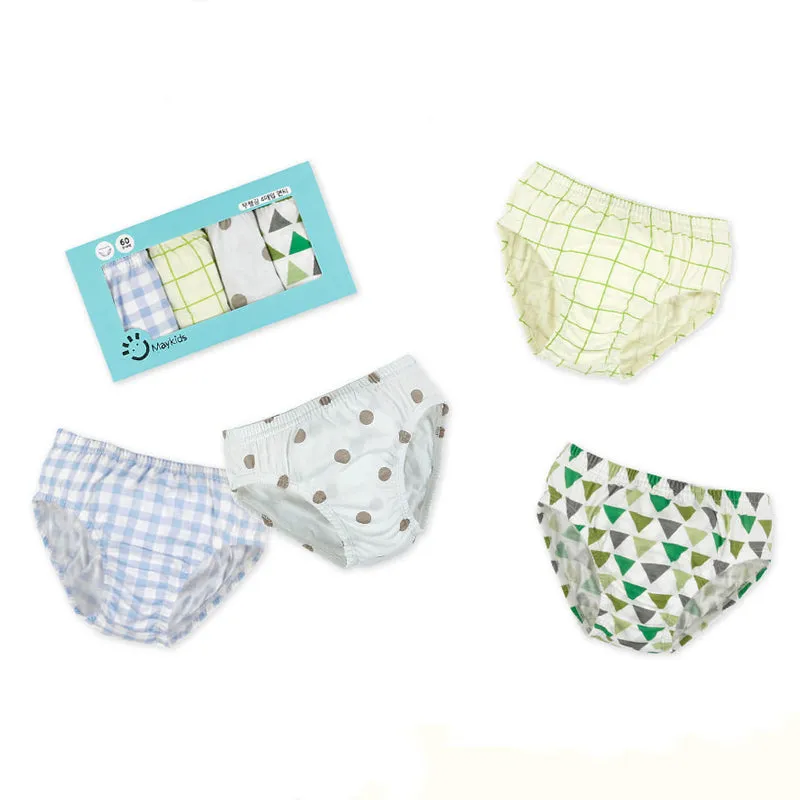 Blue Checks Briefs Set (Set of 4) 2301MK04