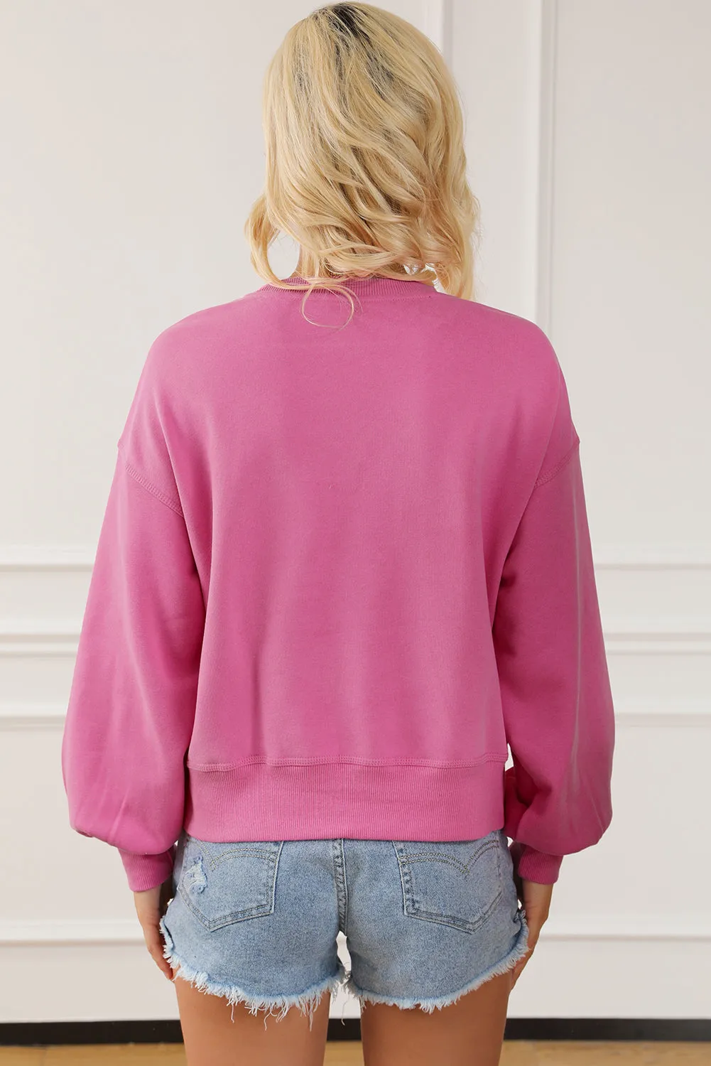 Chic Tiger Embroidered Casual Sweatshirt