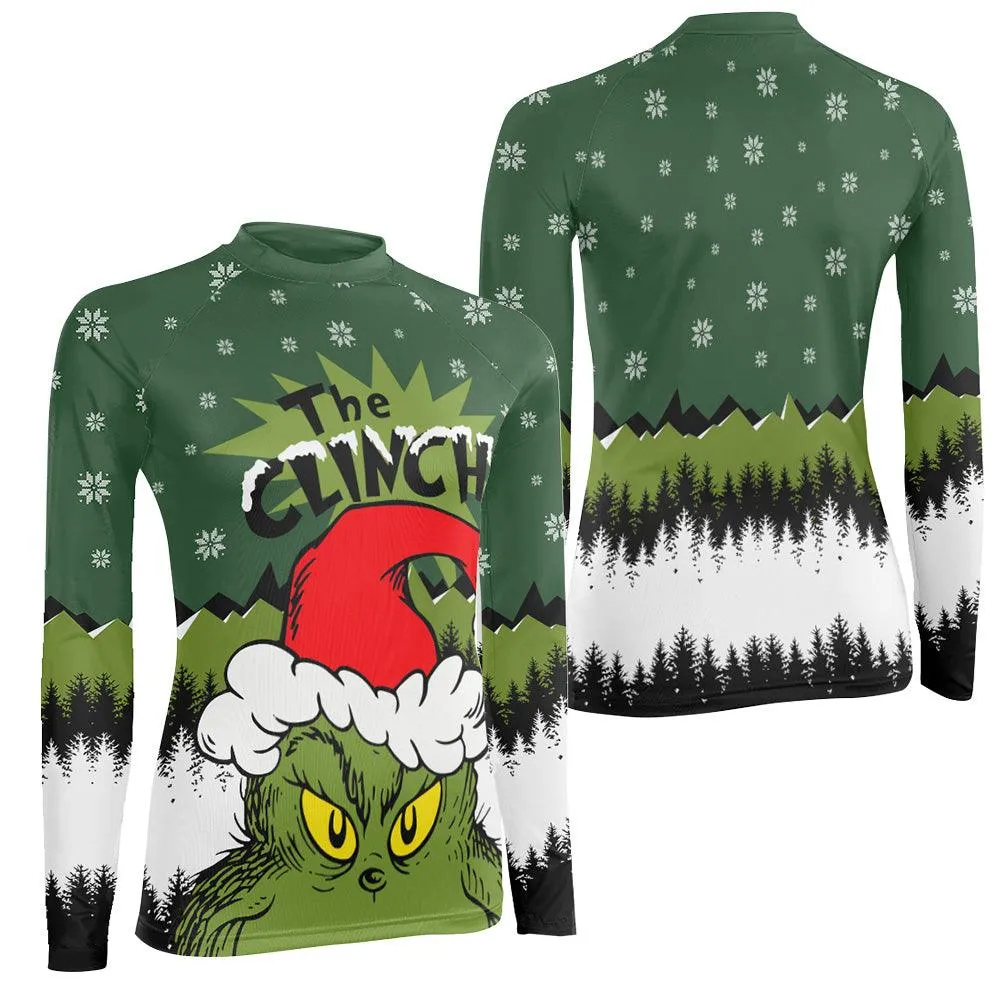 Clinch Santa Clause Women's Long Sleeve Rash Guard