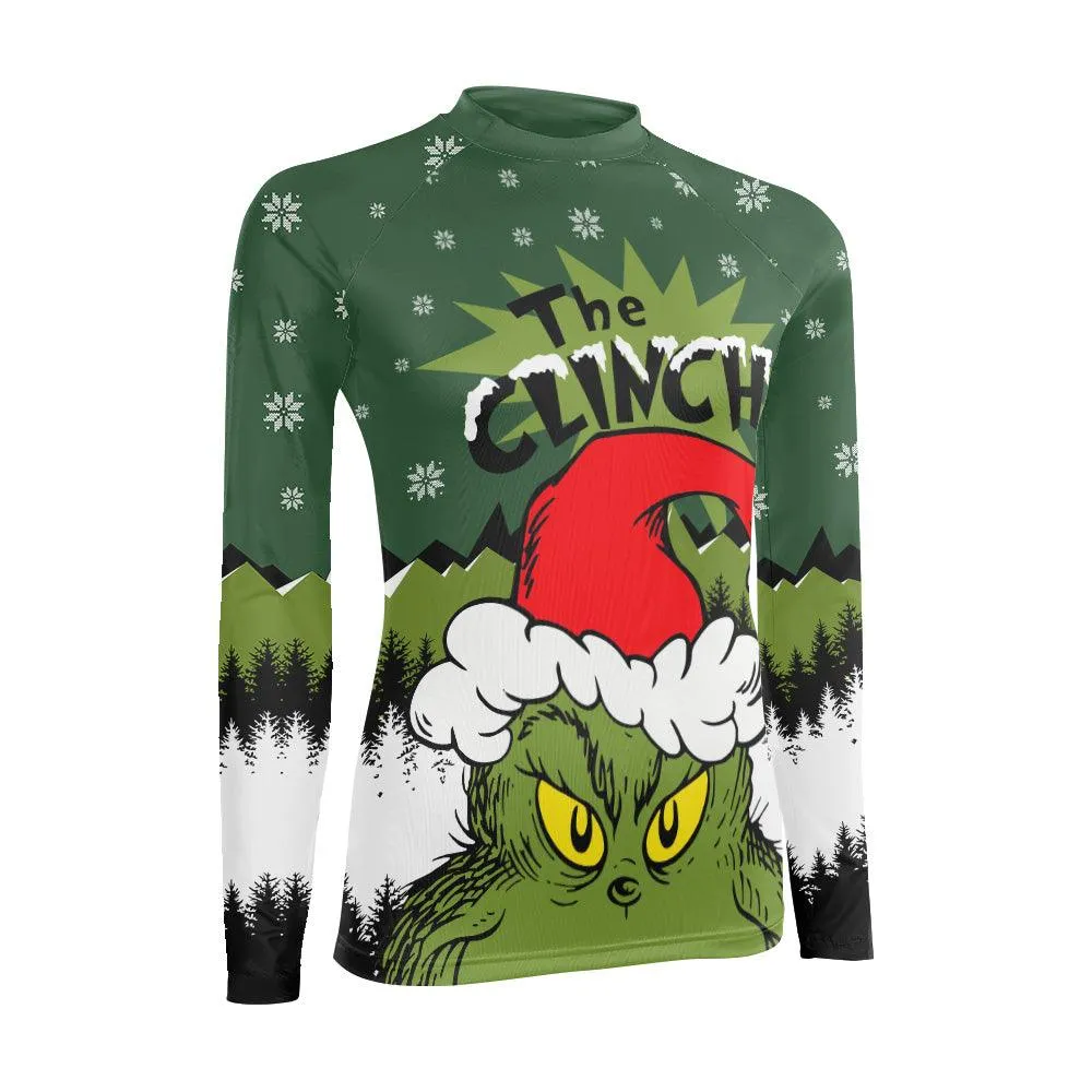 Clinch Santa Clause Women's Long Sleeve Rash Guard