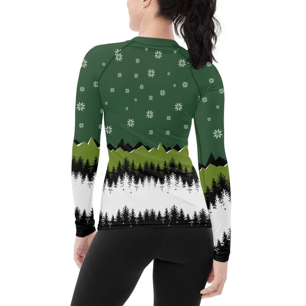 Clinch Santa Clause Women's Long Sleeve Rash Guard
