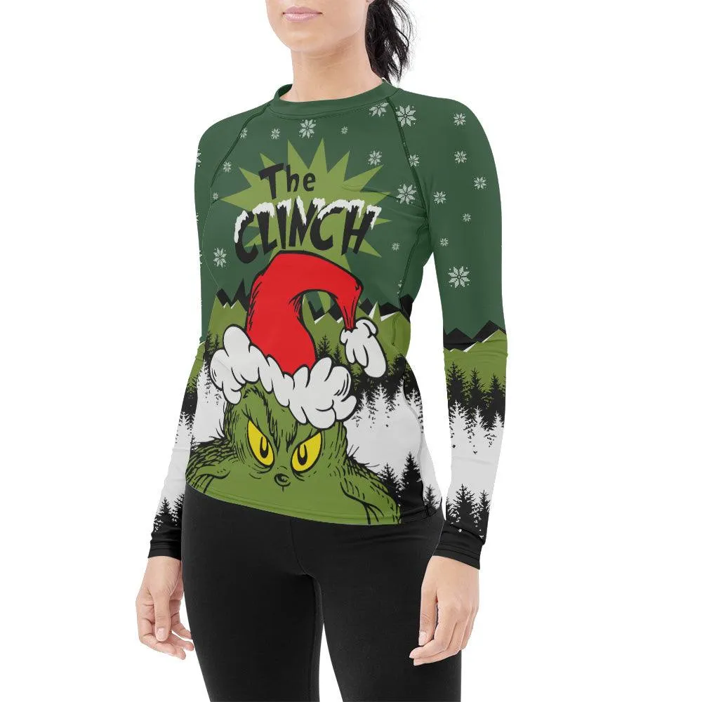 Clinch Santa Clause Women's Long Sleeve Rash Guard