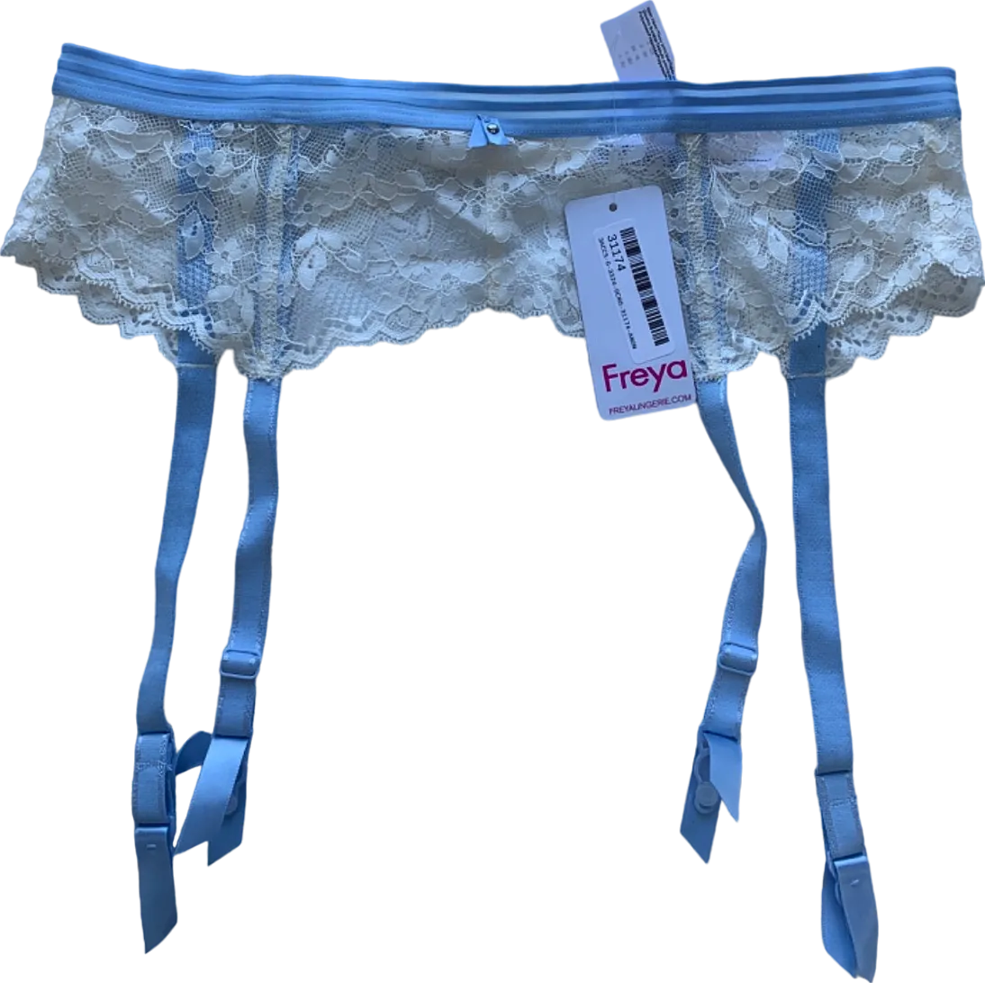 Freya Blue Lace Garter Belt Offbeat UK S