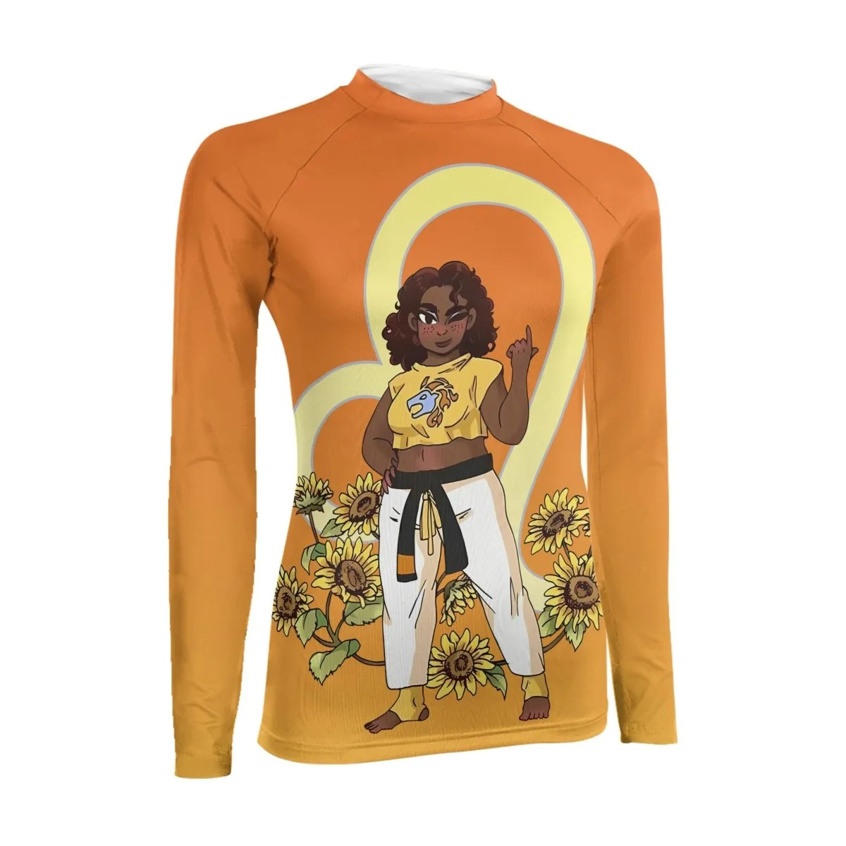 Leo Zodiac Mom Women's Long Sleeve Rash Guard