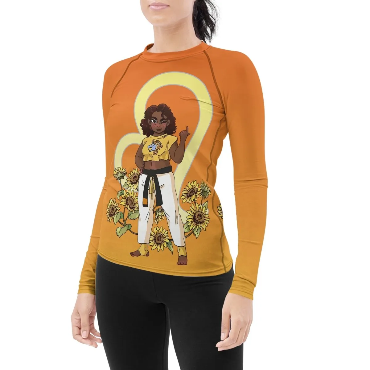 Leo Zodiac Mom Women's Long Sleeve Rash Guard