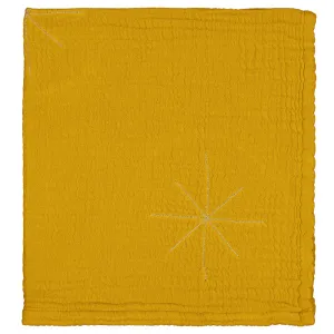 Moumout Paris Panpan Blanket With Embroidered Gold Stars Moumout Paris Panpan Blanket With Embroidered Gold Stars