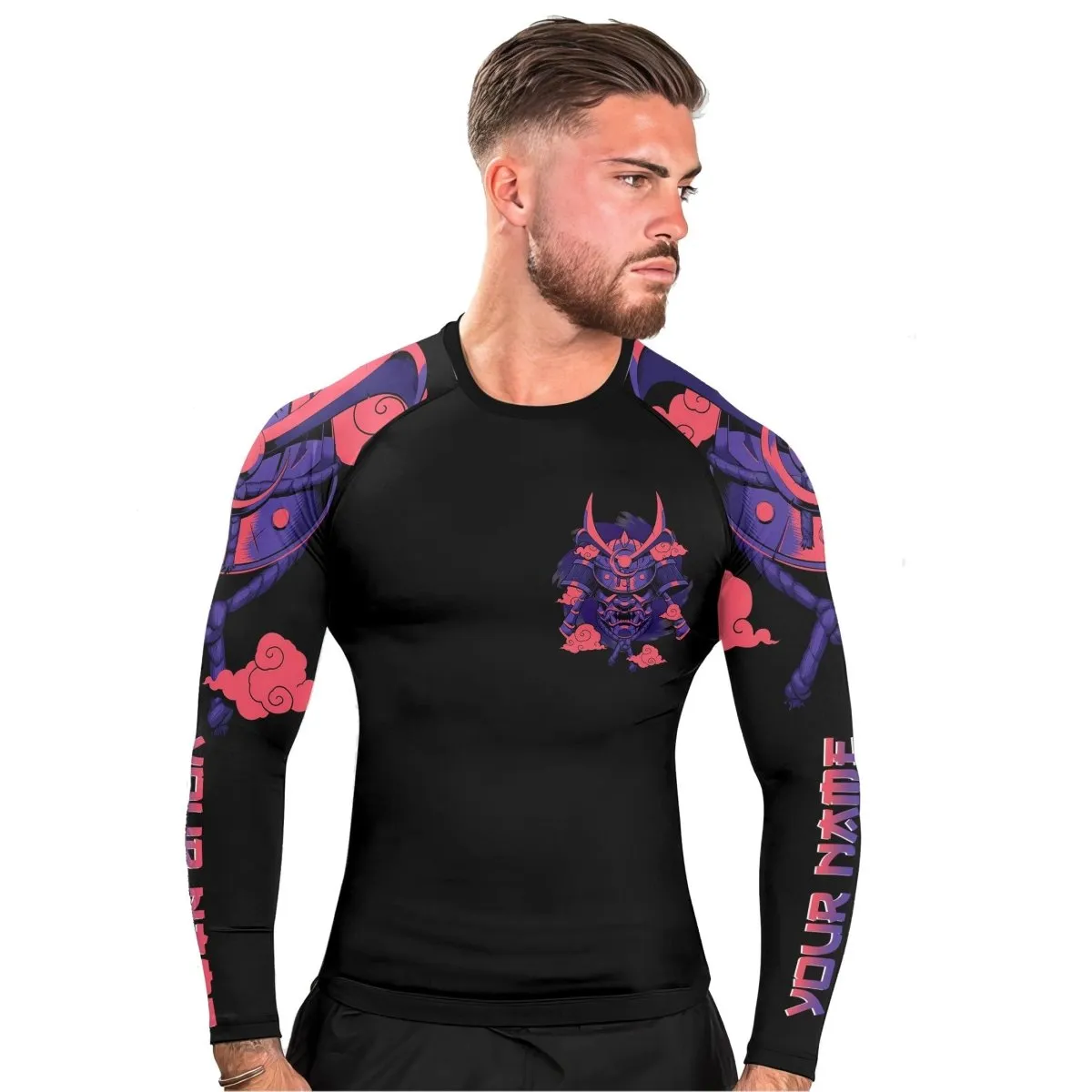 Personalized Devil Shogun Helmet Long Sleeve Rash Guard