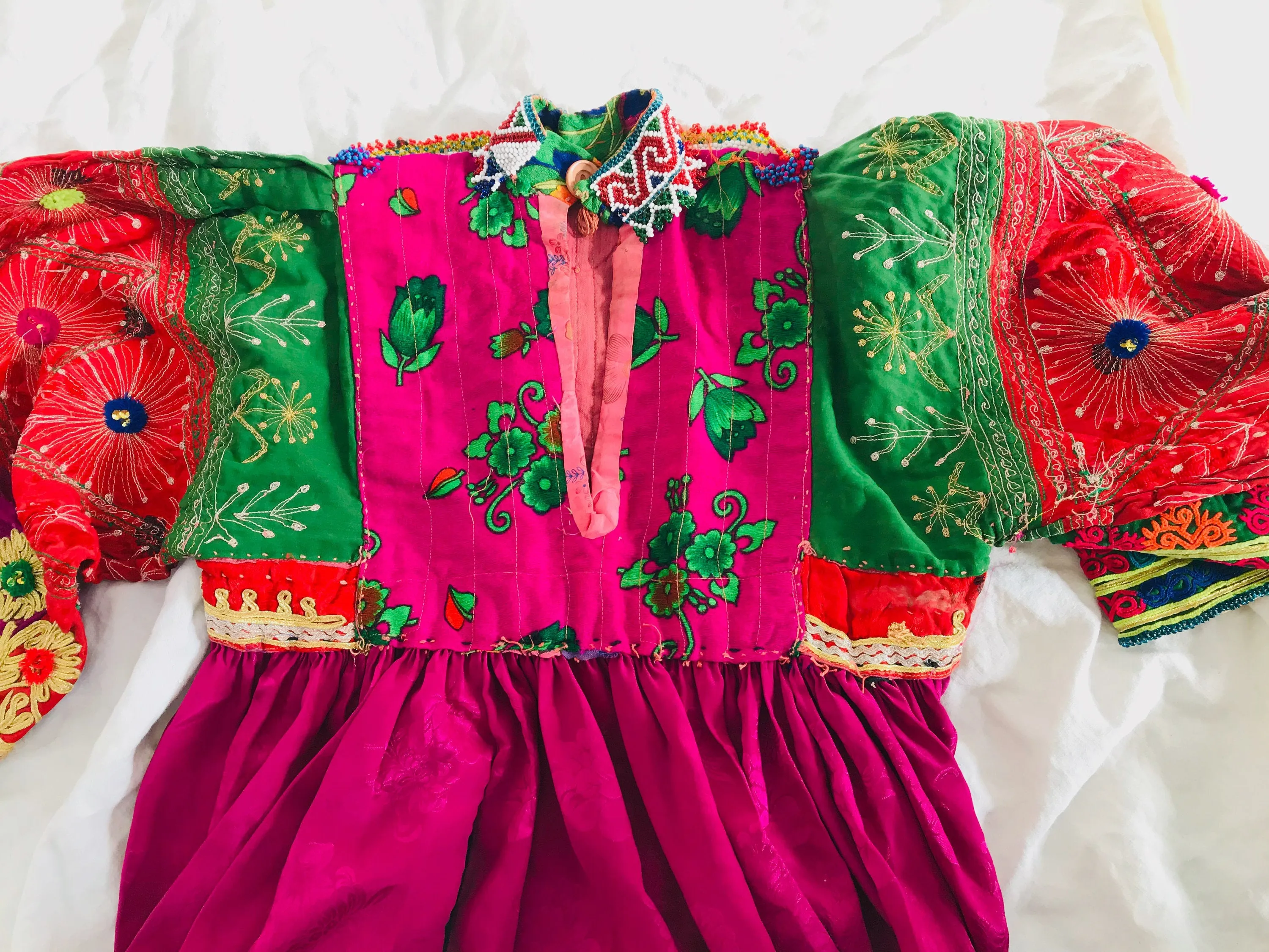 Vintage Balochi Dress. Hand-Embroidered. Fits up to Size S