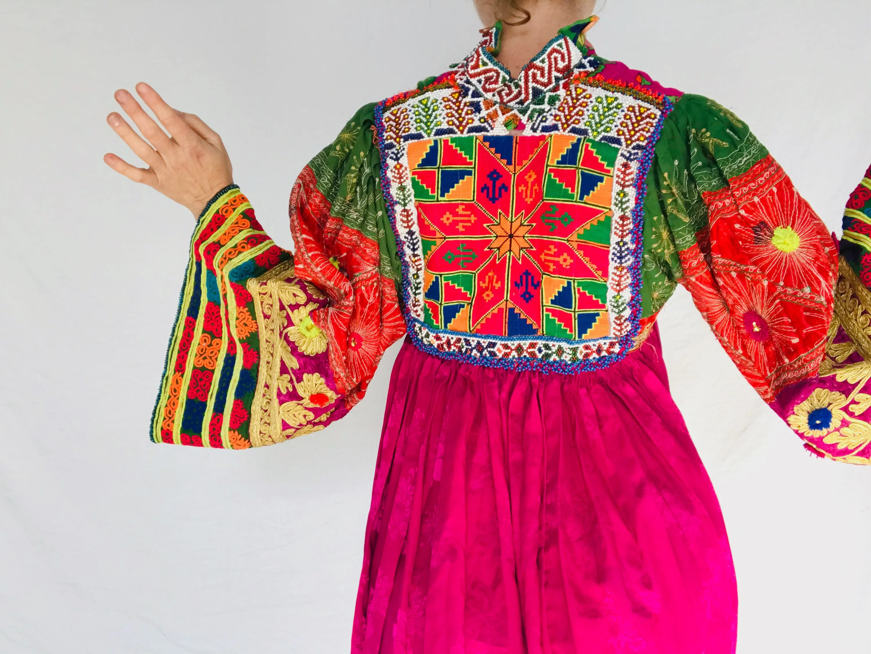 Vintage Balochi Dress. Hand-Embroidered. Fits up to Size S